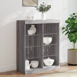 Sideboard with LED Lights Grey Sonoma 81x37x100 cm 836719