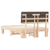 Bed Frame with Upholstered Headboard Taupe 120 x 200 cm 877492