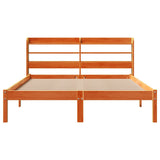 Bed Frame with Headboard without Mattress Wax Brown 150x200 cm King Size 3306560