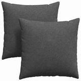 Sofa Pillows 2 pcs Dark Grey 60 x 60 cm Corduroy Fabric 42014033