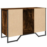 Bathroom Sink Cabinet Smoked Oak 91x35x60 cm Engineered Wood 848661