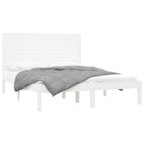 Bed Frame without Mattress White 140x200 cm Solid Wood 3104609