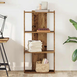 Bookcase 3-Tier Old Wood 60x30x120 cm Engineered Wood 860272