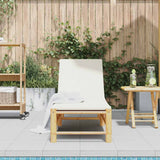 Sun Lounger with Cushions 55x199x30 cm Bamboo 4108226