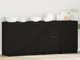 Sideboard 3 pcs Black Oak 120 x 30 x 70 cm Engineered Wood 3332500