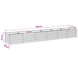 Raised Garden Bed Silver 480 x 80 x 55 cm galvanized 8006445