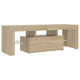 TV Cabinet with LED Lights Sonoma Oak 120x35x40 cm 804349