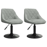Swivel Dining Chairs 2 pcs Light Grey Velvet 335327