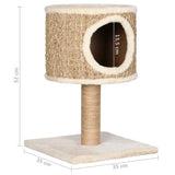 Cat Tree with Condo and Scratching Post 52 cm Seagrass 170972