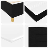 Box Spring Bed with Headboard Black 120 x 200 cm Fabric 3339534