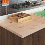 Garage Cabinets 2 pcs Brown Oak Engineered Wood 3328302