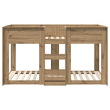 Bunk Bed for Kids Artisan Oak 75 x 190 cm Engineered Wood 3410394