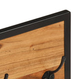 Wall Coat Rack 90x1x35 cm Solid Wood Acacia and Iron 372743