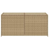 Garden Storage Box Mix Beige 283L Poly Rattan 365315