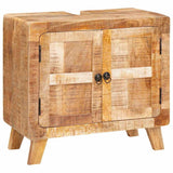 Bathroom Cabinet Brown Solid Mango wood and Engineered wood 4104563