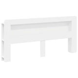 Headboard Cabinet with Storage White Engineered Wood 8001291