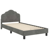 Children's Bed Frame with Headboard Dark Grey 90 x 200 cm 42010958