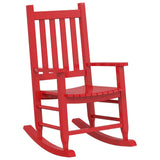 Rocking Chair for Children Red Solid Wood Poplar 4008878
