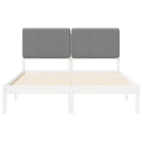 Bed Frame with Upholstered Headboard Light Grey 160 x 200 cm 877898