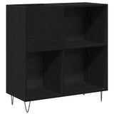 Record Cabinet Black Oak 85 x 38 x 89 cm Engineered Wood 862913