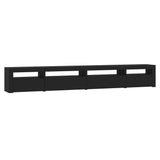 TV Cabinet with LED Lights Black 270x35x40 cm 3152747