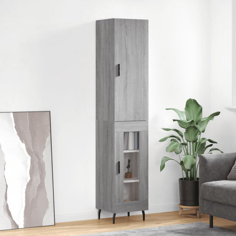 Highboard Grey Sonoma 34.5x34x180 cm Engineered Wood 3199063