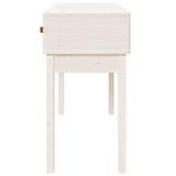 Console Table White 114x40x75 cm Solid Wood Pine 821755