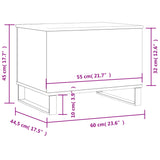 ZNTS Coffee Table Sonoma Oak 60x44.5x45 cm Engineered Wood 830959