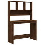 Desk with Shelves Brown Oak 102x45x148 cm Engineered Wood 823007