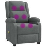 Massage Chair Dark Grey Fabric 340937