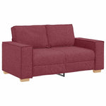 Sofa Set with Cushion 3 pcs Wine Red 220 x 78 x 84 cm Fabric 3324612