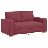 Sofa Set with Cushion 3 pcs Wine Red 220 x 78 x 84 cm Fabric 3324612
