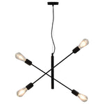 Ceiling Light with Filament Bulbs 2 W Black E27 281439