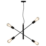 Ceiling Light with Filament Bulbs 2 W Black E27 281439