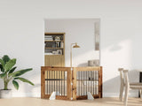 Dog Gate with Stands 2 pcs Old Wood 80 x 80 cm Engineered Wood 892077