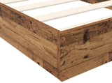 Floor Bed Frame Old Wood 80 x 200 cm Engineered Wood 8009070