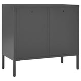Sideboard Anthracite 75x35x70 cm Steel and Tempered Glass 336075