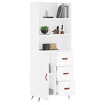 Highboard White 69.5x34x180 cm Engineered Wood 3189989