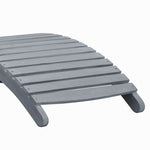 Sun Lounger Grey Wash Solid Acacia Wood 45959