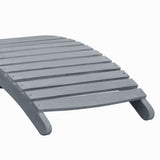 Sun Lounger Grey Wash Solid Acacia Wood 45959