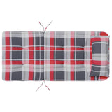 Chair Cushions 2 pcs Red Check 58 x 77 x 4.5 cm Oxford Fabric 361843