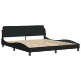 Bed Frame "Dover" Black 180x200 cm Super King Fabric 373335
