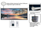 100in 220V Viewing Area Motorized Projector Screen with Remote Control Matte White 27128397