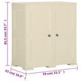Plastic Cabinet 79x43x85.5 cm Wood Design Angora White 340596