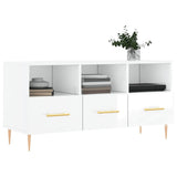 TV Cabinet High Gloss White 102x36x50 cm Engineered Wood 829022