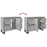 Bathroom Sink Cabinet Concrete Grey 80x33x60 cm Engineered Wood 857237