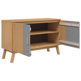 Sideboard OLDEN Grey and Brown 114x43x73.5 cm Solid Wood Pine 358610