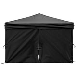 Folding Party Tent with Sidewalls Black 3x3 m 93525
