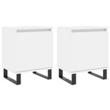 Bedside Cabinets 2 pcs White 40x30x50 cm Engineered Wood 826845