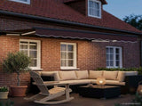 Manual Awning Frame with LEDs Brown and Anthracite 3 x 2 m 3420749